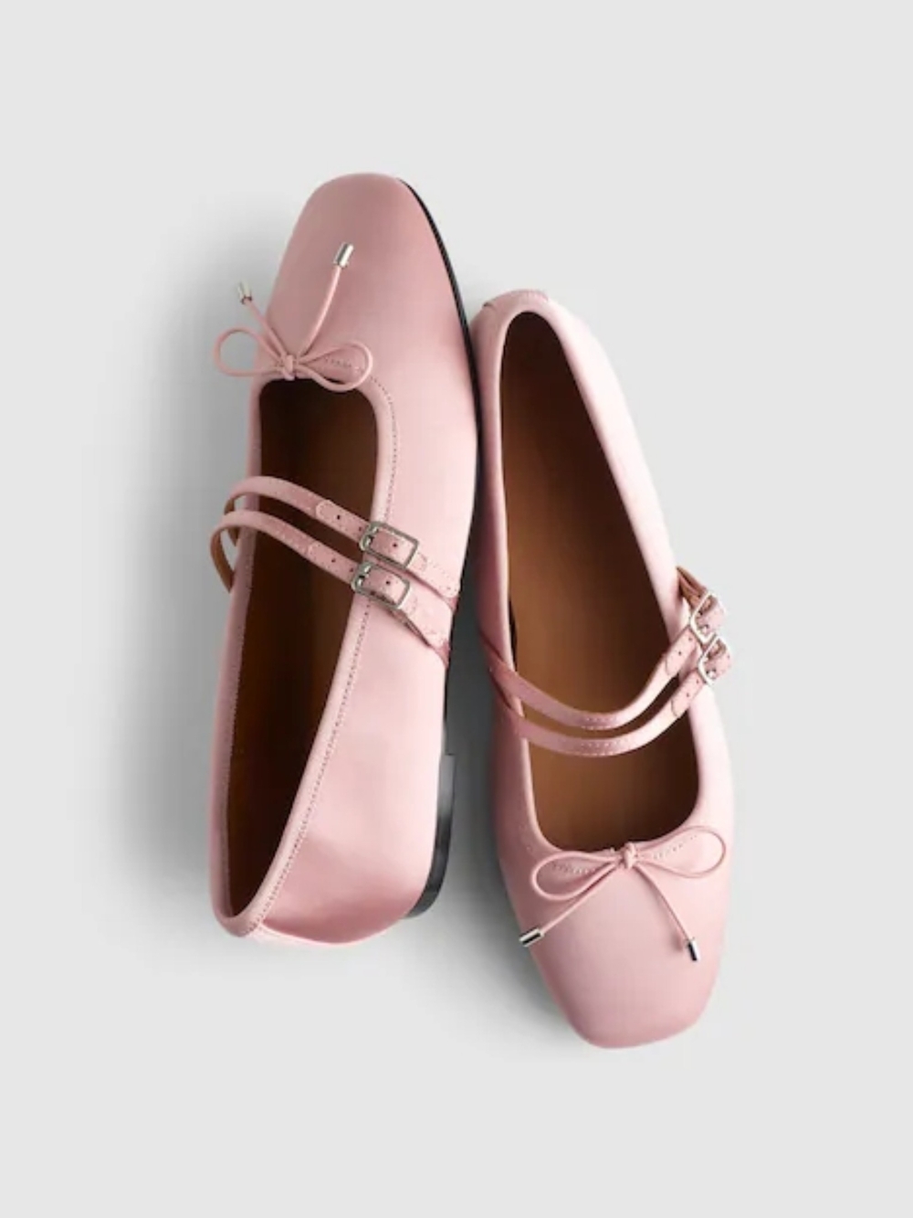New! Madewell The Greta Double-Strap Ballet Flat in Wisteria Dove